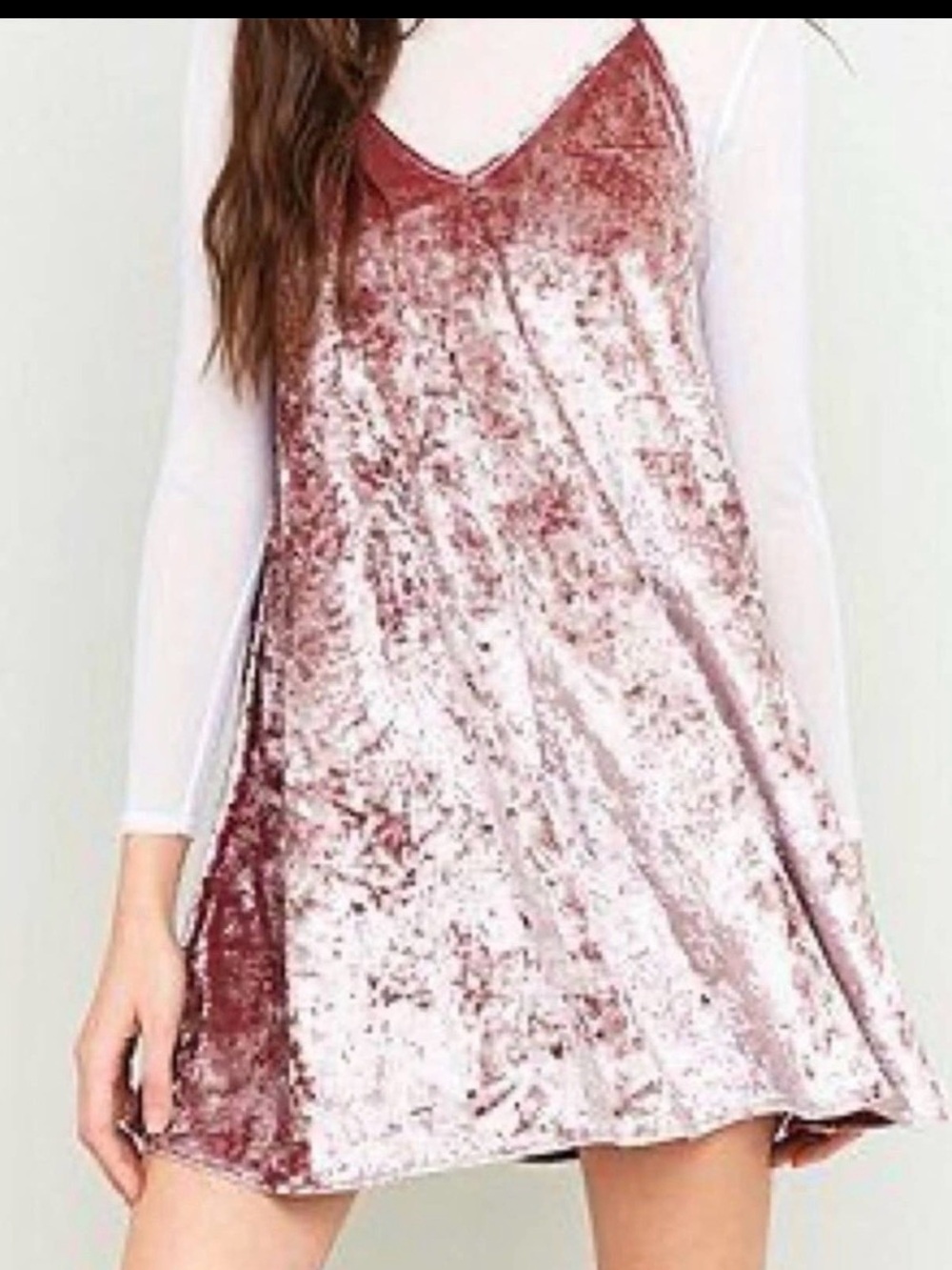 Nordstrom Ten Sixty Sherman NWT Velvet Slip Camisole Dress in Dusty Rose